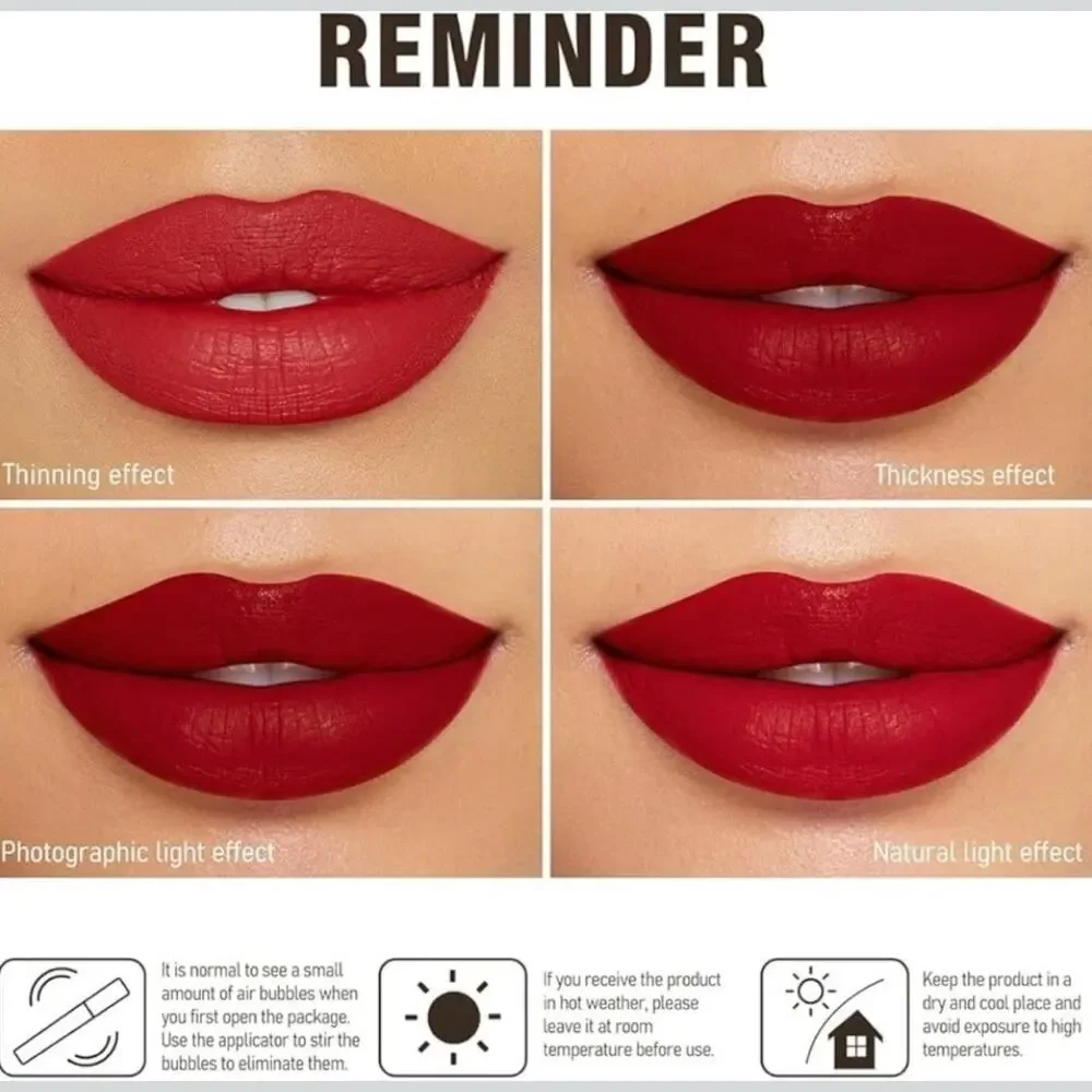 MAKI YIKA Brown Red Color Stay Long Lasting Matte Liquid Lipstick|‎ Party Go!